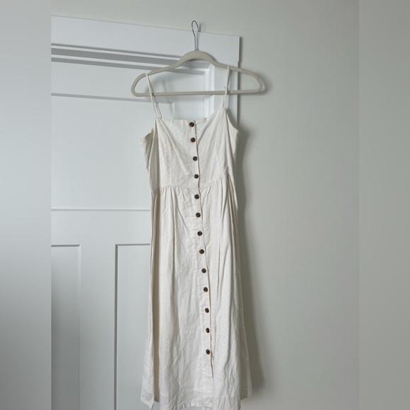 H&M Button Front Linen Blend Dress - Picture 1 of 3